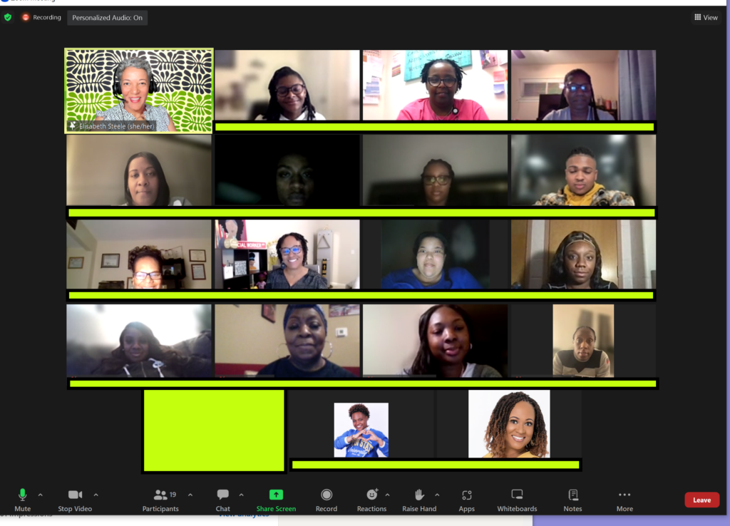 Screen shot of Zoom meeting